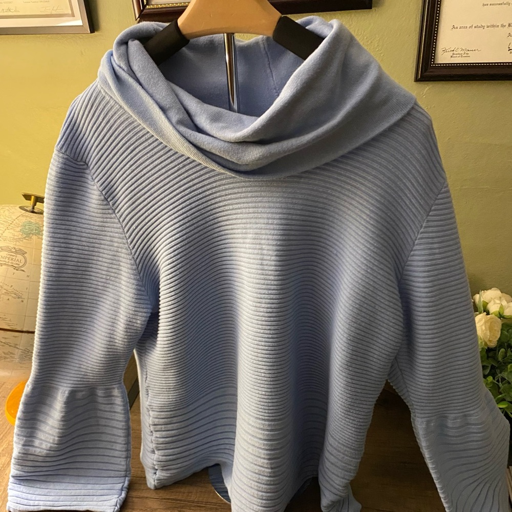 Calvin Klein Light Blue Cowl Neck Sweater